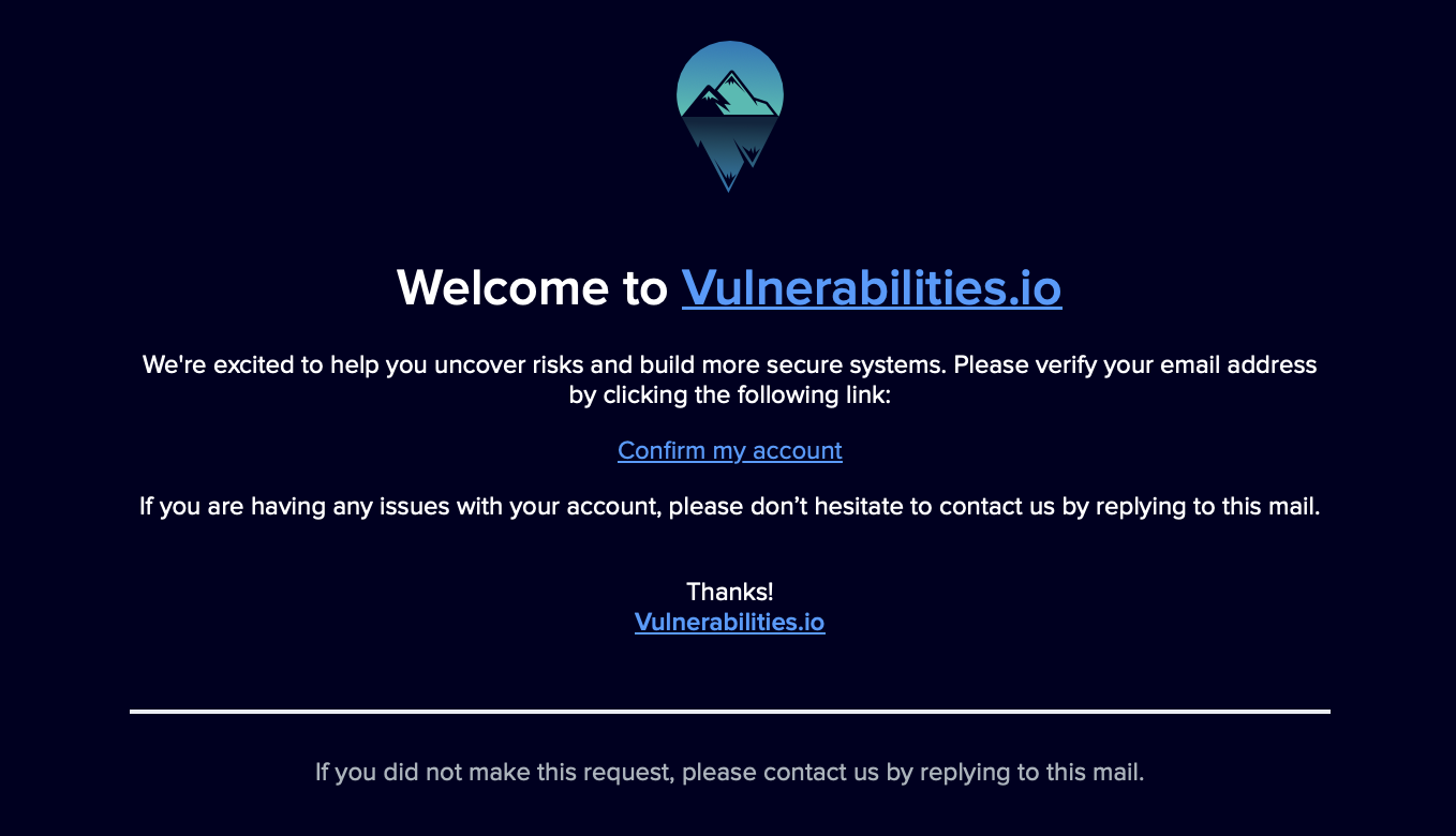 Vulnerabilities Compliance Registration Page